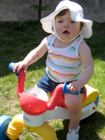 Braelynn playing outside at Small Wonders